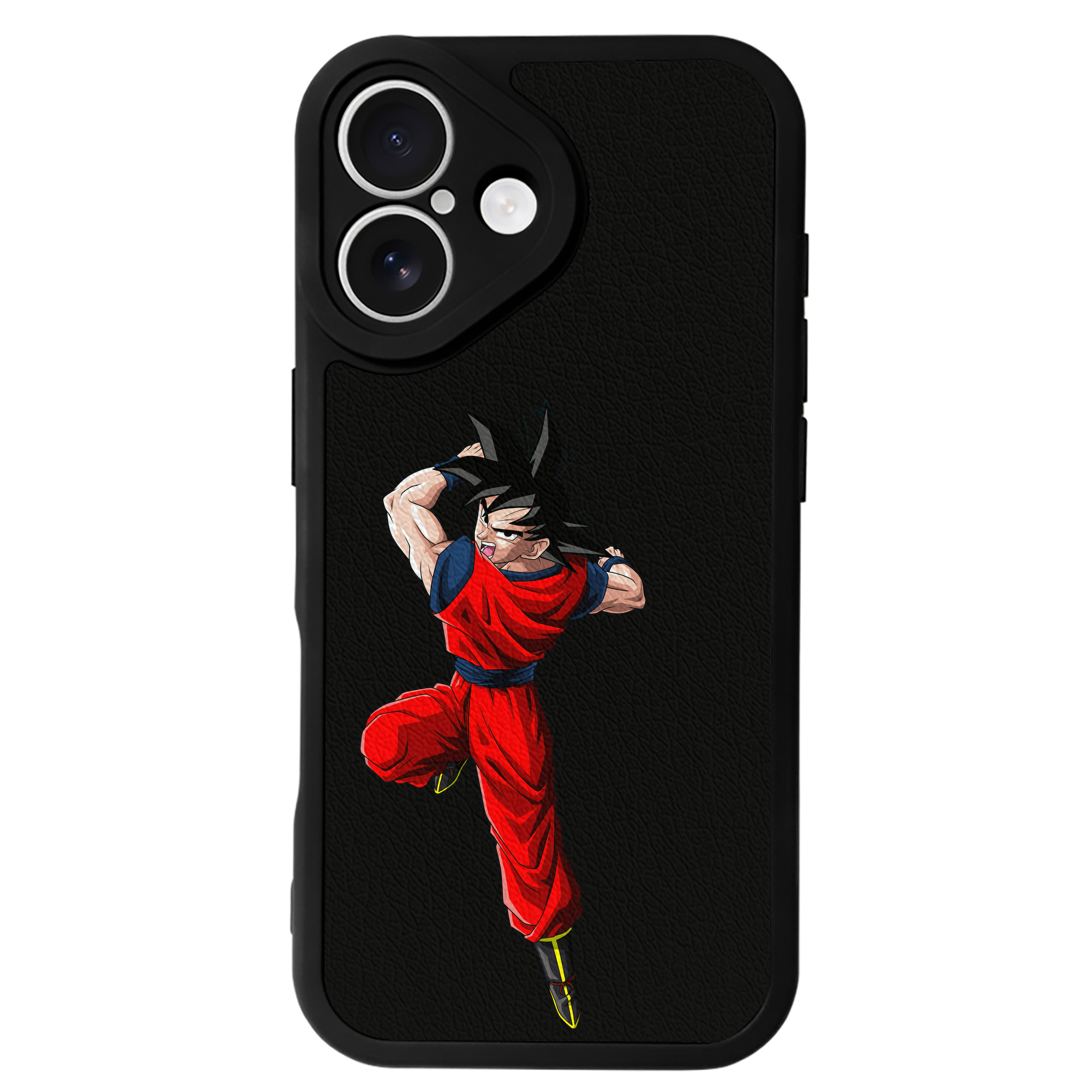 （画像用） ドラゴンボール 孫悟空（そん ごくう）Son Goku カカロット DRAGON BALL Kakarotto 【iPhone 16シリーズ対応】シリコンスマホケース（レザー調） 材質：シリコン